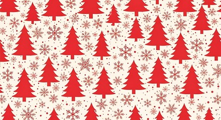 Festive Christmas Tree Pattern - Holiday Season Background Design.