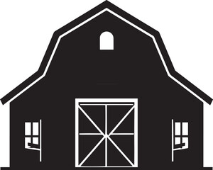  Farm Barn Silhouette Vector Illustration