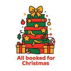Naklejka premium All Booked for Christmas