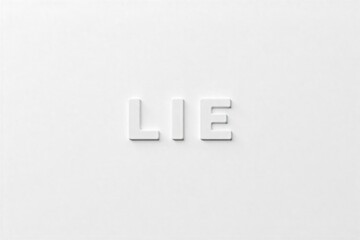 Minimalist White Lie Deception Concept Photography ? Clean, Simple Image of Hidden Truth, Perfect for Honesty, Dishonesty, and Illusion Themes