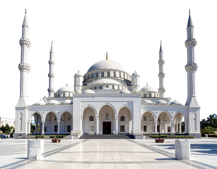 - Modern white marble mosque with minarets (2)