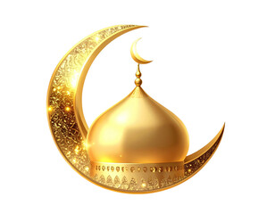  Festive Eid mosque with crescent and stars 