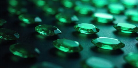 Modern Anniversary Carat Display Geometric arrangement of polished diamond shapes on a minimalist slate surface. A precise, geometric arrangement of various polished diamond shapes (emerald cut,