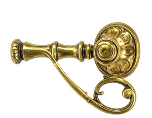 - Decorative Victorian-style brass handle