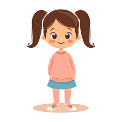 Cute girl waring pink sweeter 