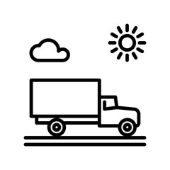 Truck icon design template SVG