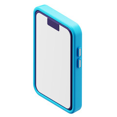 Pair of smartphones 3D icon showing digital connection and communication across devices. kawaii 3D icon illustration