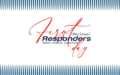 first responders National Today Holiday Concept Vector New