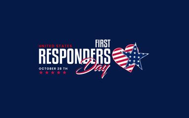 first responders National Today Holiday Concept Vector New