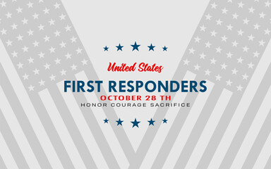 first responders National Today Holiday Concept Vector New