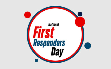 first responders National Today Holiday Concept Vector New