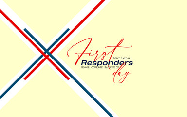 first responders National Today Holiday Concept Vector New