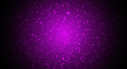 Obraz premium Glowing purple particles and light effects emanate from a central point.