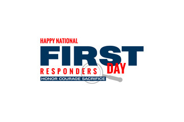 First Responder day Holiday Concept