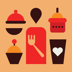 food   restaurant minimal icons.eps