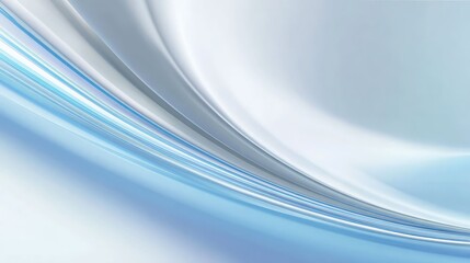 Obraz premium Smooth Blue and White Abstract Wave Background