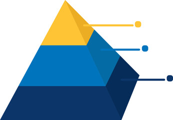 Colorful business pyramid infographic diagram