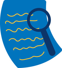 Document with magnifying glass analysis icon