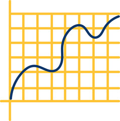 Simple line graph on yellow grid