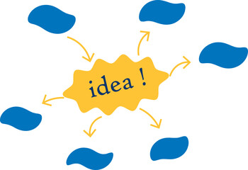 Idea brainstorming concept illustration