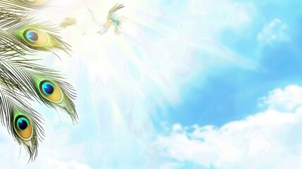 Iridescent Peacock Beauty: Close-Up Macro Shots of Colorful Feathers&mdash;Bright Blue/Green Plumes, Eye Patterns & Tail Details for Nature Art