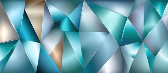 Obraz premium Abstract Geometric Background with Blue and Gold Tones.