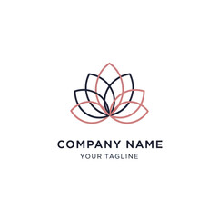 Elegant Lotus Blossom Logo Design for Wellness and Spirituality.
