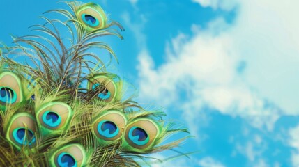 Iridescent Peacock Beauty: Close-Up Macro Shots of Colorful Feathers&mdash;Bright Blue/Green Plumes, Eye Patterns & Tail Details for Nature Art