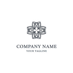 Elegant Abstract Floral Mandala Logo Design.