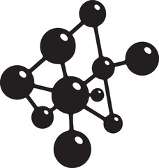 Abstract Molecule Icon Science Technology Networking and Connection Symbol