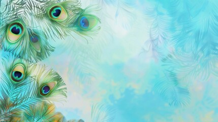 Iridescent Peacock Beauty: Close-Up Macro Shots of Colorful Feathers&mdash;Bright Blue/Green Plumes, Eye Patterns & Tail Details for Nature Art