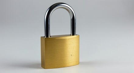 Security Lock: a gold-colored padlock symbolizes safety and security. It offers a powerful visual metaphor for protection and privacy.