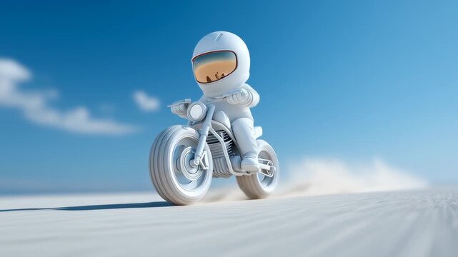 Pictogram Motorcycle Road 3D Animation/ピクトグラムバイク道路3Dアニメーション4