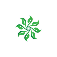Tree leaf vector design eco friendly concept logo