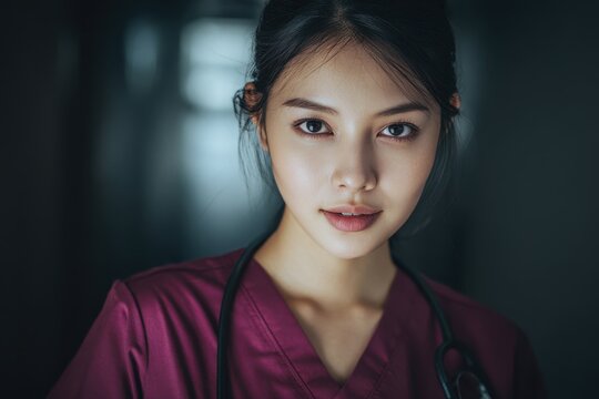 Image of a female nurse of Asian descent