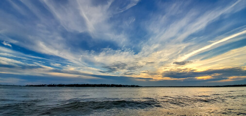 July in Orange Beach, Alabama - Sunset over the Water