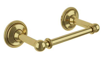 Elevate your bathroom with a stunning, golden toilet paper holder. Modern design meets classic elegance. Polished metal for a touch of luxury.