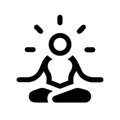 Meditation icon for mindfulness and wellness concept