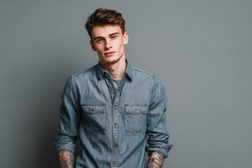 Obraz premium Portrait of a stylish young man in casual wear