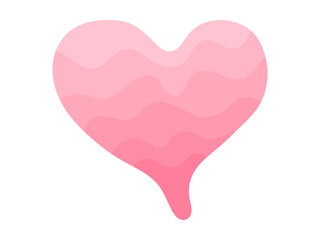Pink gradient layers heart symbol	