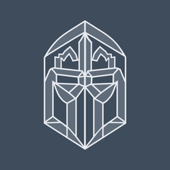 Geometric abstract emblem architectural design with minimalist style