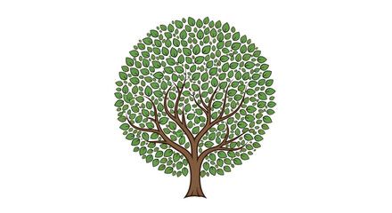 Green tree illustration, eco-friendly symbol, nature graphic