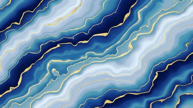 Royal blue and gold marble texture for a luxurious background tile wallpaper	
