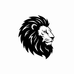 Modern Bold Lion Head Mascot Illustration Wild Animal Icon