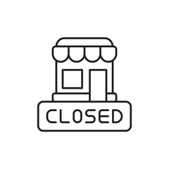 Closed Icon, Offline Shop UI for Presentations.