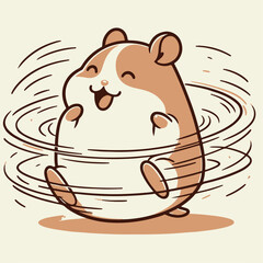 Cute cartoon hamster illustration
