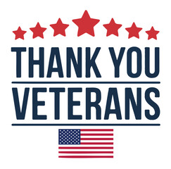 Image of a patriotic message, thanking veterans for their service and sacrifice to the nation.