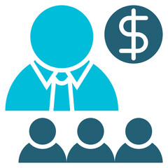 Monopoly Glyph Blue Icon