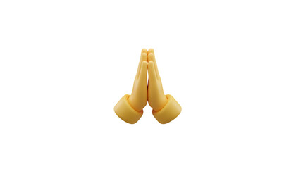 hand clapping greeting hand 3d emoji prayer praying clap emoji hands clapped isolated on white background