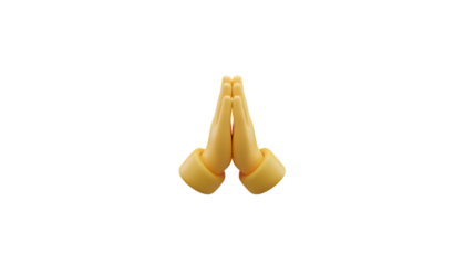 hand clapping greeting hand 3d emoji prayer praying clap emoji hands clapped isolated on white background